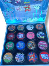 Load image into Gallery viewer, Variety Pack Glass Jars - Varity Pack 16 Flavors in box Empty Jars