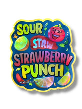 Load image into Gallery viewer, Sour Strawberry Punch Mylar Bag 3.5g shape bags