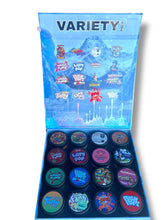 Load image into Gallery viewer, Variety Pack Glass Jars - Varity Pack 16 Flavors in box Empty Jars