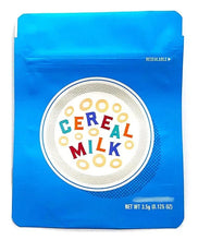 Load image into Gallery viewer, Cookies Cereal Milk Mylar Bags 3.5 Grams Smell Proof Resealable Bags w/ Holographic Authenticity Stickers - Black Unicorn Hub
