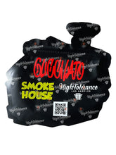 Load image into Gallery viewer, Guccilato Smoke House Cut Out Mylar Bags 3.5g Hight Tolerance - Black Unicorn Hub