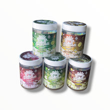 Load image into Gallery viewer, Piff Snowballs Mini 16-1oz Plastic Jars - Varity Pack 16 Flavors in box 1 pound with outer box Empty plastic Jars (Copy)