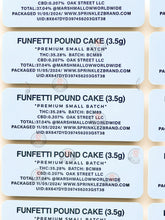 Load image into Gallery viewer, Sprinklez Funfetti Pound Cake 3.5G Mylar Bags -With stickers and label
