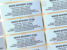 Load image into Gallery viewer, Sprinklez White Mystery Marshmallow 3.5G Mylar Bags -With stickers and label