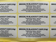 Load image into Gallery viewer, Sprinklez Brooklyn Blackout Cake 3.5G Mylar Bags -With stickers and labels