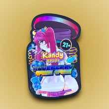 Load image into Gallery viewer, Kandy Blueberry Yum Yum 3.5G Mylar Bags Holographic cut out