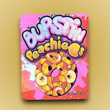 Load image into Gallery viewer, Burstin Peachieos 3.5G Mylar Bags Holographic - Black Unicorn Hub