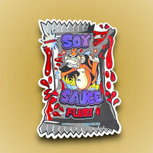 Load image into Gallery viewer, Fumi Soy Sauce cut out Mylar Bags 3.5g Die Cut Holographic New Version - Black Unicorn Hub