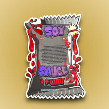 Load image into Gallery viewer, Fumi Soy Sauce cut out Mylar Bags 3.5g Die Cut Holographic New Version