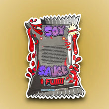 Load image into Gallery viewer, Fumi Soy Sauce cut out Mylar Bags 3.5g Die Cut Holographic New Version - Black Unicorn Hub