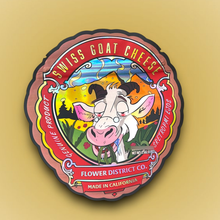 Load image into Gallery viewer, Swiss Goat Cheese 3.5G Mylar Bags Holographic cut out