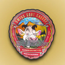 Load image into Gallery viewer, Swiss Goat Cheese 3.5G Mylar Bags Holographic cut out - Black Unicorn Hub