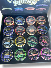 Load image into Gallery viewer, Kawz Exotic Edition Moon Rocks 1oz Glass Jars - Varity Pack 16 Strains in box Empty Jars - Black Unicorn Hub
