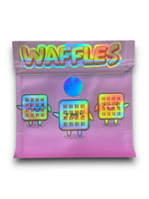 Load image into Gallery viewer, Waffles 3.5G Mylar Bags Holographic Shape Bag - Black Unicorn Hub