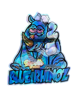 Load image into Gallery viewer, Blue Rhinoz Mylar Bags 3.5g Die Cut Big Als Exotics - Black Unicorn Hub