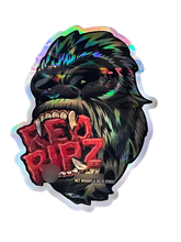 Load image into Gallery viewer, Red Ripz Cut out Mylar zip lock bag 3.5G Holographic - Black Unicorn Hub