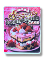 Load image into Gallery viewer, Sprinklez Strawberry Cookies & Cream Cake Mylar Bags with Boxes 3.5g Box Packaging With stickers and label - Black Unicorn Hub