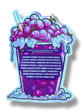 Load image into Gallery viewer, Push Pop Purple Mylar Bag 3.5g shape bag - Black Unicorn Hub