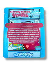 Load image into Gallery viewer, Strawberry Swirl Lato Pop Mylar Bag 3.5g shape bag