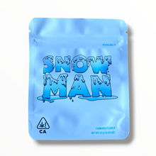 Load image into Gallery viewer, Cookies Snow Man Mylar Bags 3.5 Grams Smell Proof Resealable Bags w/ Holographic Authenticity Stickers