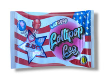 Load image into Gallery viewer, Lollipop Cherry Blue Razz Lato POP Mylar Bag 3.5g shape bag