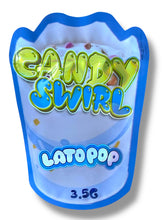 Load image into Gallery viewer, Candy Swirl Lato POP Mylar Bag 3.5g shape bag