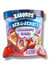 Load image into Gallery viewer, Zabores Strawberry Gelato Mylar Bag 3.5g shape bag