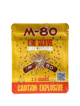 Load image into Gallery viewer, M-80 Caution Explosive Mylar Bags 3.5g The Wave - Black Unicorn Hub