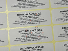Load image into Gallery viewer, Sprinklez Birthday Cake Marshmallow Mylar Bags 3.5g Sticker base Bag -With stickers and labels - Black Unicorn Hub