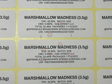Load image into Gallery viewer, Sprinklez Madness Marshmallow Mylar Bags 3.5g Sticker base Bag -With stickers and labels - Black Unicorn Hub