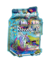 Load image into Gallery viewer, Unicorn Milk Mylar bag 3.5g cut out Empty Packaging- Holographic - Black Unicorn Hub