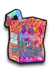Load image into Gallery viewer, Peach Pure Blunt Mylar Bags 3.5g Holographic - Black Unicorn Hub