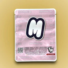 Load image into Gallery viewer, Raspberry Swirl Marshmallow Mylar Bags 3.5g Sticker base Bag - Black Unicorn Hub