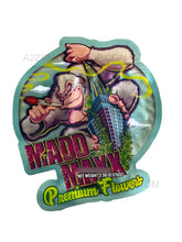Load image into Gallery viewer, Mad Max Premium Flower Cut Out Mylar Bags 3.5g Die cut - Black Unicorn Hub