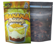 Load image into Gallery viewer, Jokes Up Banana Pudding Mylar bag 3.5g Smell Proof Airtight Mylar Bag- Packaging Only - Black Unicorn Hub