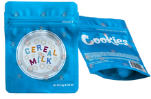 Load image into Gallery viewer, Cookies Cereal Milk Mylar Bags 3.5 Grams Smell Proof Resealable Bags w/ Holographic Authenticity Stickers