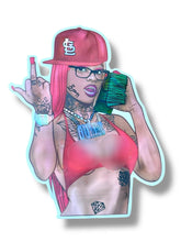 Load image into Gallery viewer, Gumbo Sexy Red Mylar Bag 3.5g shape bag Fly trap Pound House - Black Unicorn Hub