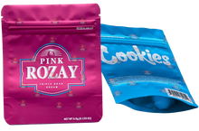 Load image into Gallery viewer, Cookies Pink Rozay Mylar Bags 3.5 Grams Smell Proof Resealable Bags w/ Holographic Authenticity Stickers - Black Unicorn Hub