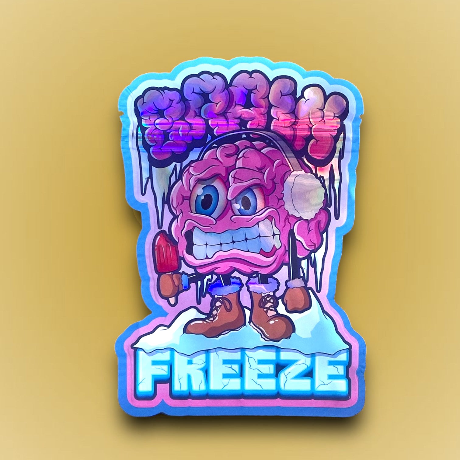 Sugar Rush Brain Freeze 3.5G Mylar Bags- Holographic