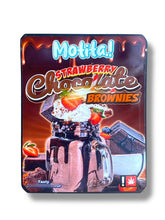 Load image into Gallery viewer, Motita Strawberry Chocolate Brownies 3.5G Sticker Mylar Bags (4x5 inch, Zip Lock, Double-Sided)