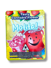 Load image into Gallery viewer, Motita Strawberry Lemonade 3.5G Sticker Mylar Bag (4x5, Zip Lock)