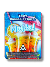 Load image into Gallery viewer, Motita Lemon Raspberry Margarita 3.5G Sticker Mylar Bag (4x5, Zip Lock)