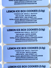 Load image into Gallery viewer, Sprinklez Lemon Ice Box Cookies 3.5G Mylar Bags -With stickers and label