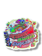 Load image into Gallery viewer, Kandy Depo Strawberry Swirl Cupcake Mylar Bags 3.5g Holographic