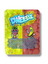 Load image into Gallery viewer, Dweebz Candy Strawberry & Banana Mylar Bag 3.5g shape bag