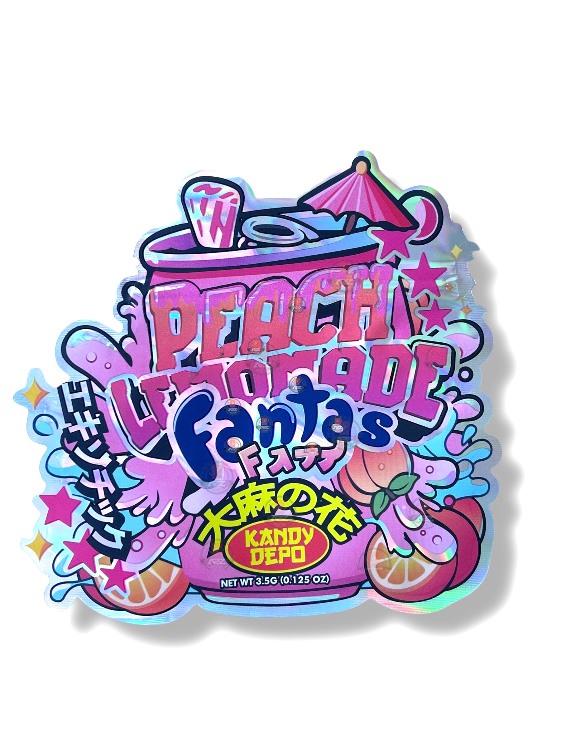 ポテコ タキシード キャンディ Kandy Depo Peach Lemonade Fantas Mylar Bag 3.5g shape bag – Black