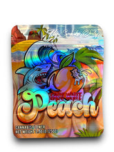 Load image into Gallery viewer, Great White Peach 3.5G Mylar Bags Holographic Fly Smoke Only