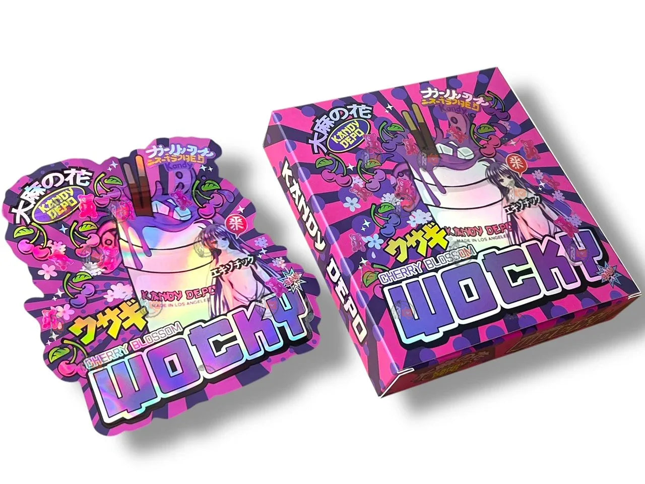 Wocky Kandy Depo Mylar Bags with Boxes 3.5g Box Packaging