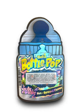 Load image into Gallery viewer, Bottle Pop Exotic Blue Raspberry Mylar Bags 3.5g Holographic