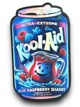 Load image into Gallery viewer, Kool Aid Blue Raspberry Shandy Mylar Bags 3.5g Holographic